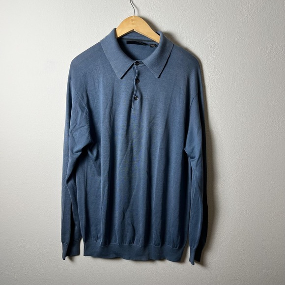 Greg Norman Collection Other - Greg Norman Sweater Mens XL Silk Blend Lightweight Pullover Polo Shirt Golf Casu